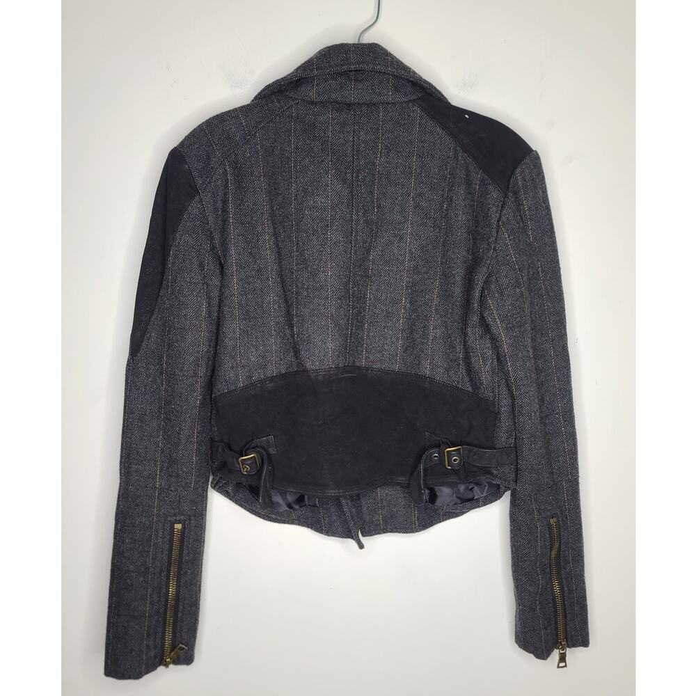 Artisan De Luxe Wool Leather Patchwork Asymmetric… - image 5